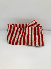 Load image into Gallery viewer, Sock Tube. The Yarn Tart, red and white stripes 50-60gms