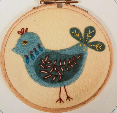 Applique Hoop Folk Bird Mini Kit