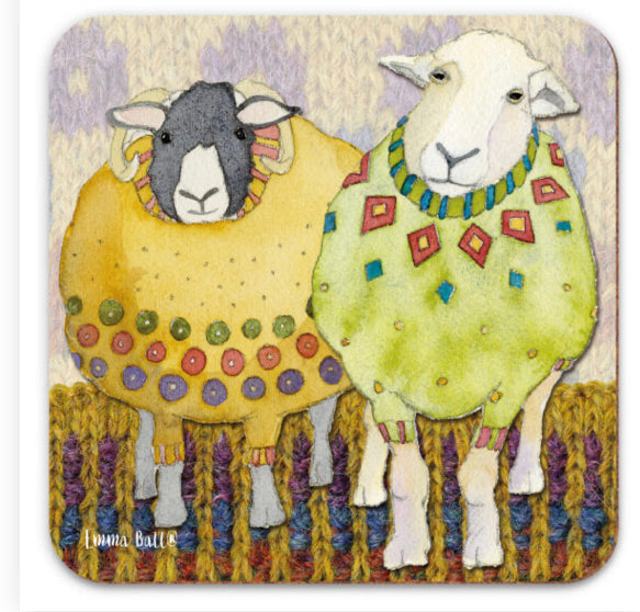 Knitting Bestie .Sheep  Coaster