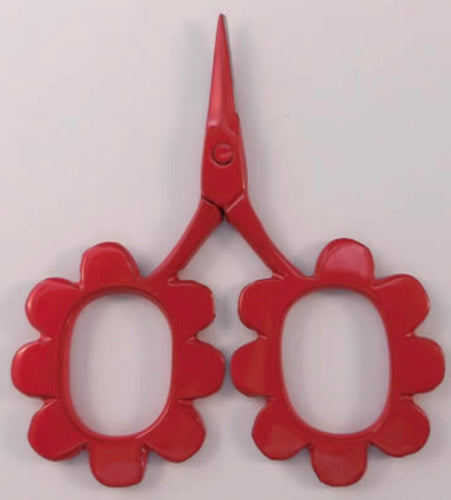 Flower Power Scissors Red