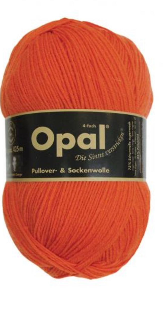 Opal 4ply solid colour .5181 Orange