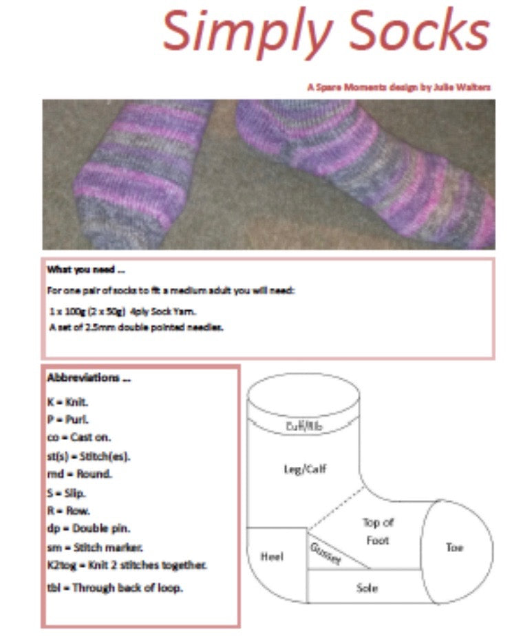 Simply Socks Pattern – Suffolk Socks